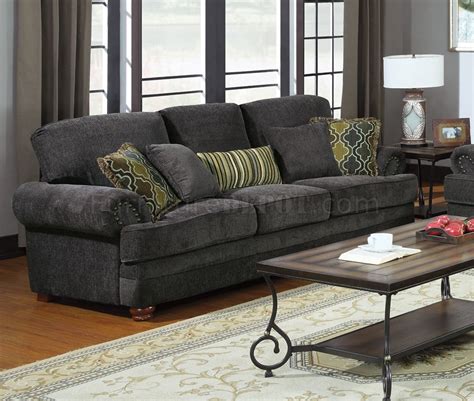 Colton Sofa 504401 In Grey Fabric By Coaster Woptions