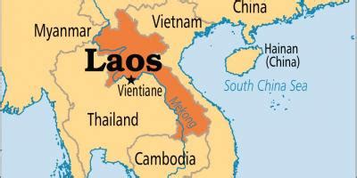 Laos peta negara Laos - negara di peta dunia (Asia ...