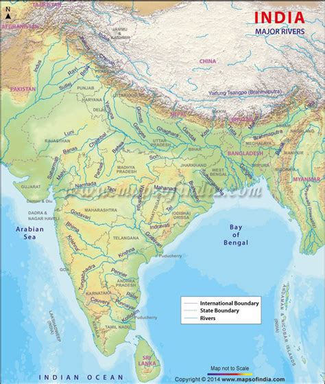 River Map Of India India Rivers Geography Map Indian River Map