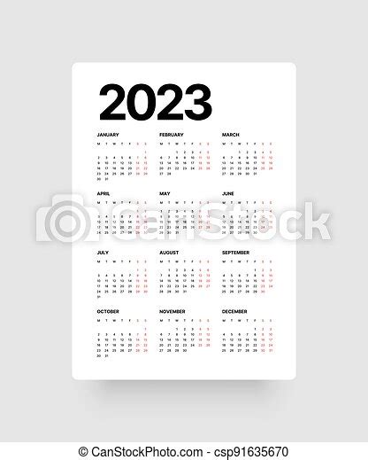 Calendar For 2023 Year Week Starts On Monday Calendar For 2023 Year