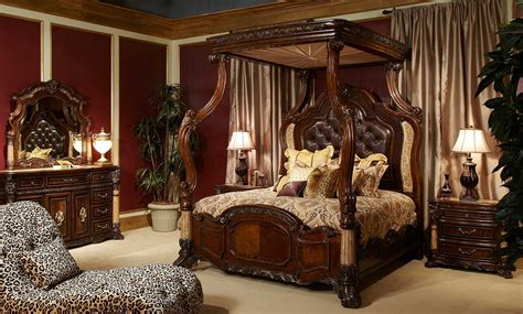 Whether formal or more casual, the living room. Michael Amini Victoria Palace Bedroom Set w/ Canopy Bed in ...