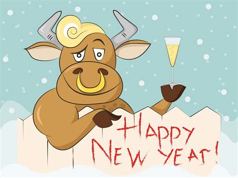 Funny Cartoon Happy New Year Png Ai Eps Digital Download Etsy In