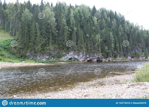 The Beautiful Landscape Of The Urals Mountain View River View Stock