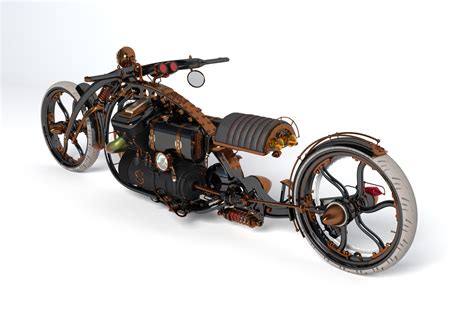 Steampunk Chopper Black Widow 2008 Cgtrader