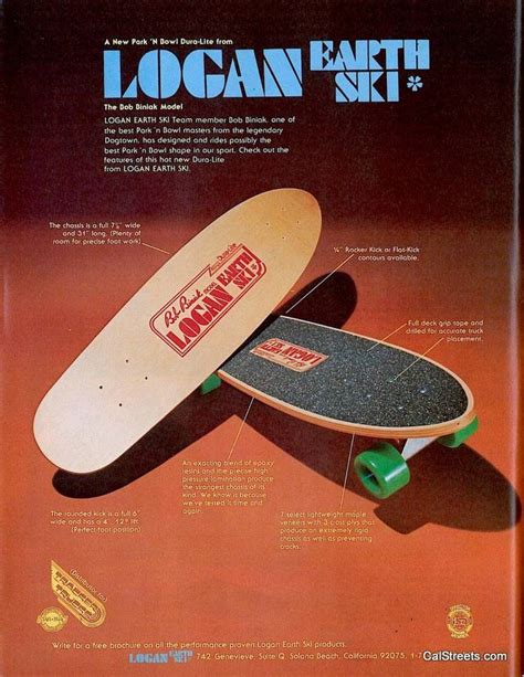 an advertisement for a skateboard with the words logan earth on it
