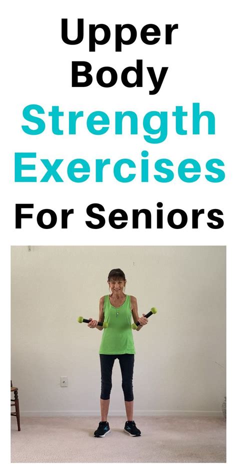 Woman Demonstrating How To Do Upper Body Strength Exercises For Seniors