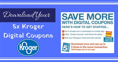 Save on everything from food to fuel. Download Your 5x Kroger Digital Coupons (155 NEW ...