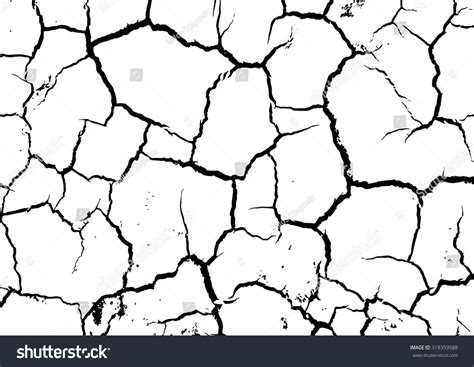 Abstract Isolated Closeup Texture Cracked Ground Stock Vector Royalty