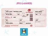 Airline Ticket Class Codes Pictures