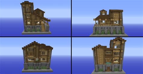 One Chunk Wooden House My First Build With This Style Hope You Enjoy