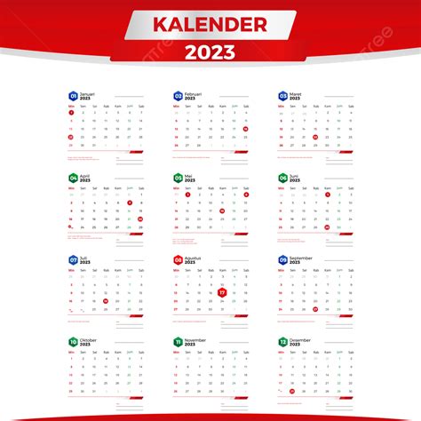 Calendario 2023 Lengkap Dengan Tanggal Merah Png Calendario 2023 Home