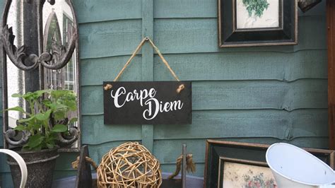 Carpe Diem Sign Seize The Day Motivational Quote Inspiring Etsy