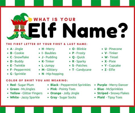 These Are Fun 🤣 Whats Your Elf Name 🎄 Nameyours Elf Whats Your Elf Name Elf Names Lettering