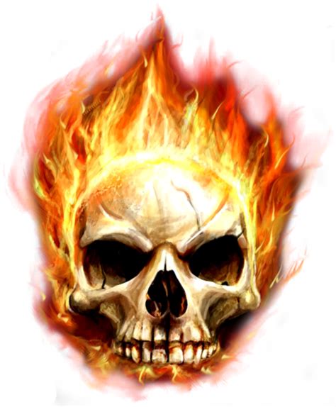 Skull In Fire Psd Official Psds