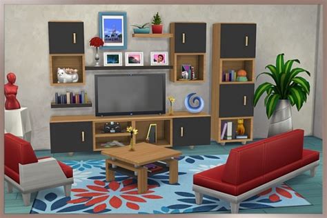 Blackys Sims 4 Zoo Kexio Living Room Set By Cappu • Sims 4 Downloads