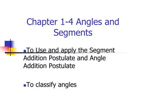 Ppt Chapter 1 4 Angles And Segments Powerpoint Presentation Free