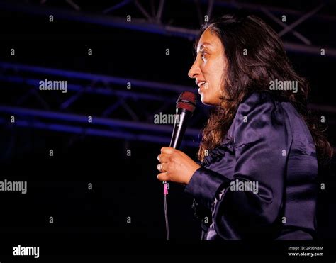 shazia mirza stand up comedian open air comedy gala southend on sea essex © clarissa