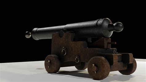 6 Pounder Naval Cannon 18th Century 3d Model By Ag3dassets