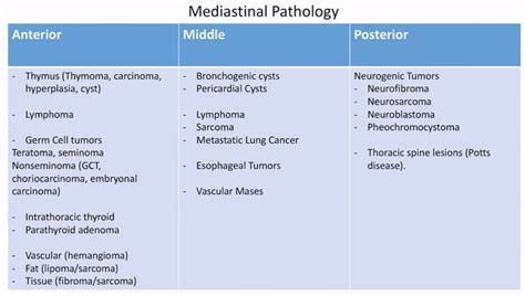 Mediastinal Mass Differential Diagnosis Anterior Grepmed