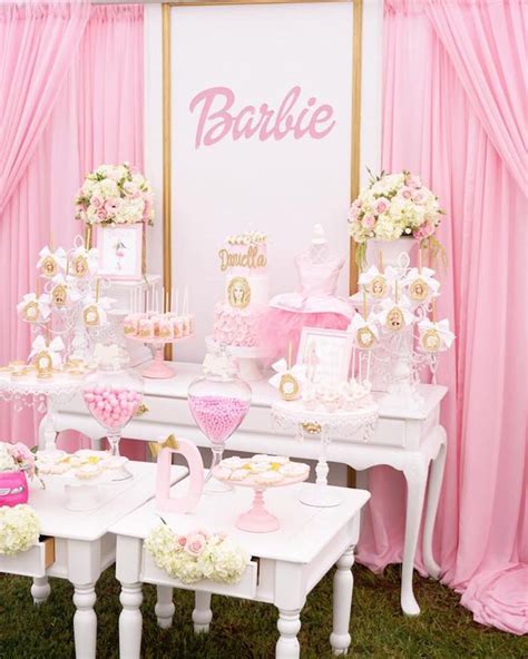 pink glam barbie birthday party on kara s party ideas 22 barbie party