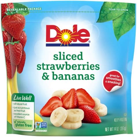Dole® Frozen Sliced Strawberries And Bananas 14 Oz Marianos