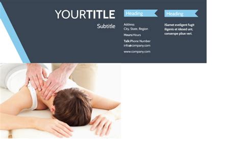 Chiropractor And Massage Therapist Postcard Template