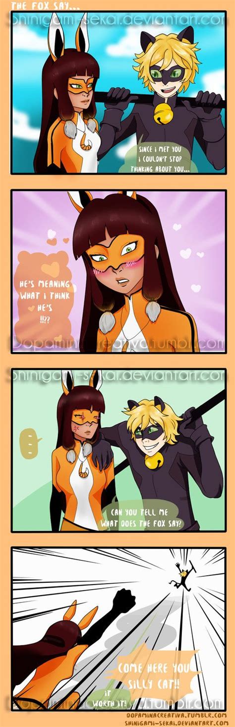 miraculous ladybug and chat noir the fox say cat noir volpina miraculous ladybug anime