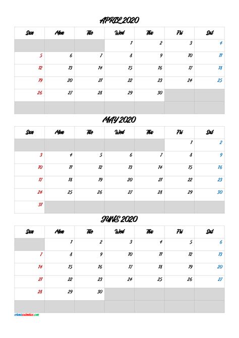 April May June 2021 Free Printable 3 Month Calendar 21co5