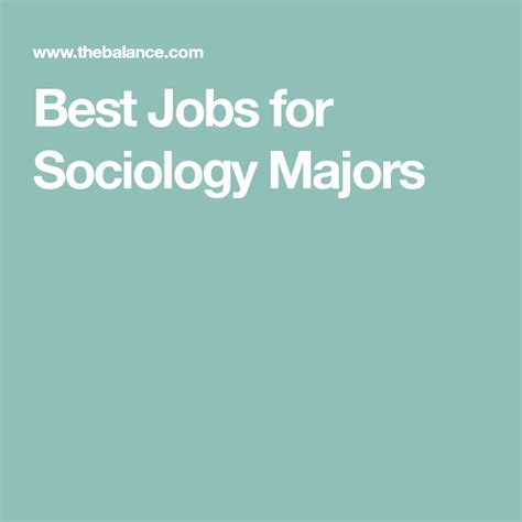 Career Options For Sociology Majors Sociology Major Sociology Good Job