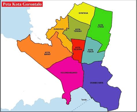 Peta Kota Gorontalo Lengkap Hd Terbaru Dan Keterangannya