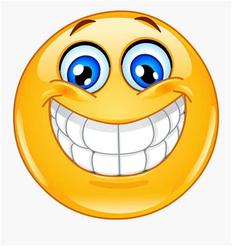 Smiley Face Big Smile Clipart Png Download Excited Emoji Face Free Transparent Clipart