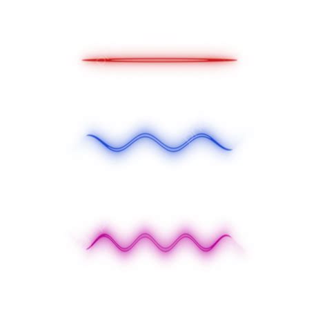 Glowing Lights Straight And Wavy Neon Lines Transparent Clip Art