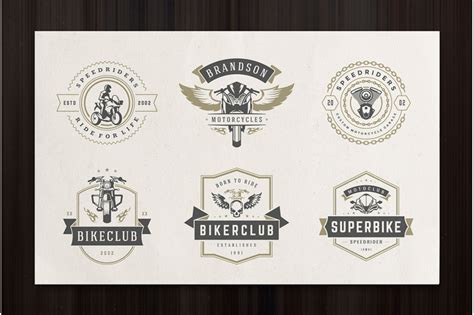 50 Motorcycles Logos And Badges By Vasya Kobelev Thehungryjpeg
