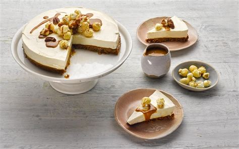 salted caramel and popcorn cheesecake a salty sweet sensation — the telegraph desserts