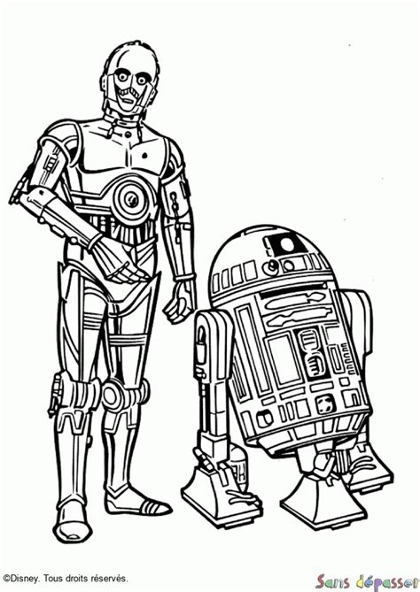 All electronic file packages include: Coloriage C3PO et R2D2 - Sans Dépasser