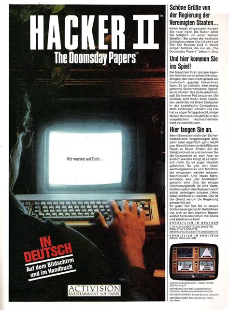 Hacker Ii The Doomsday Papers Official Promotional Image Mobygames