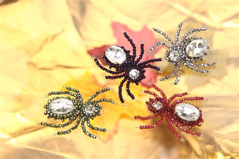 ravishing ruby sparkly beaded spider kit bead spider