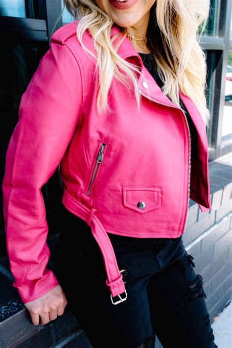 Pink Leather Jacket Shopbop Fashion Nashville Wifestyles