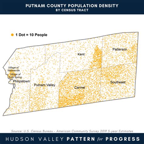 Putnam County Population Density By Census Tract Hudson Valley