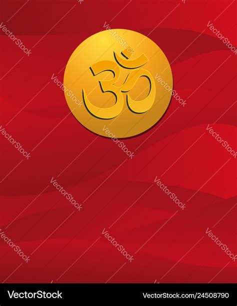 Om Sign In Red Royalty Free Vector Image Vectorstock