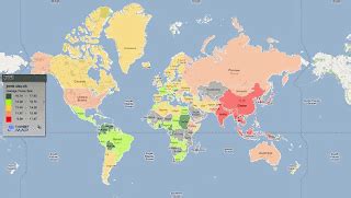 Peta Negara Berdasarkan Ukuran Panjang Penis