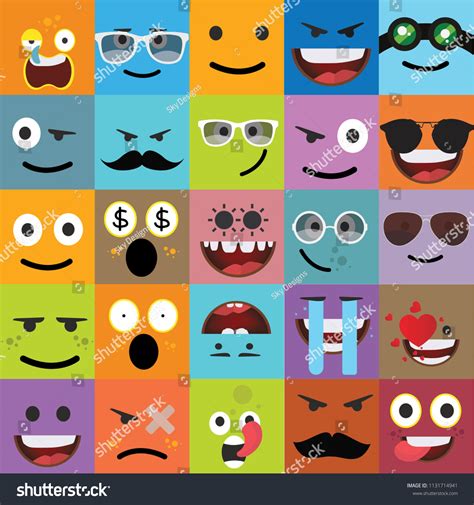 cartoon faces expressions vector stock vector royalty free 1131714941 shutterstock