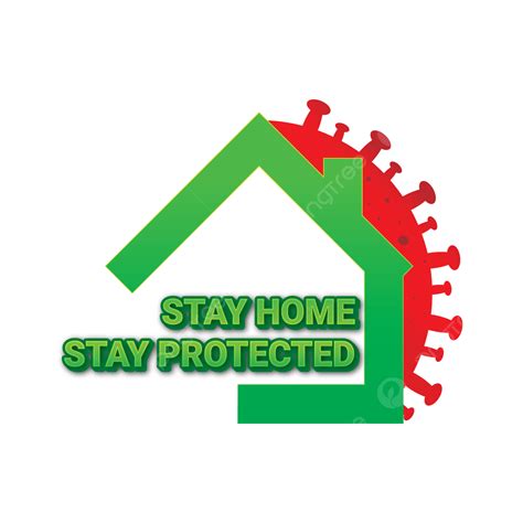 Stay Home Safe Vector Art Png Stay Safe And Home With Corona Virus