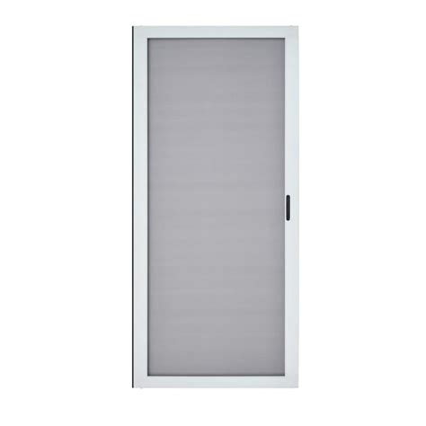 Grisham 36 In X 80 In White Aluminum Frame Sliding Screen Door In The