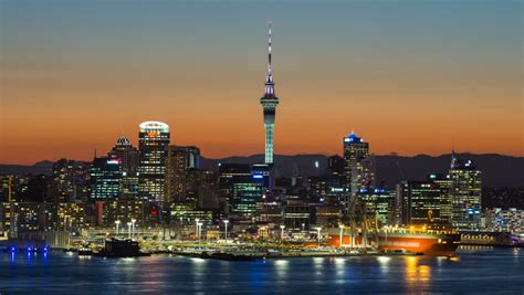 Skyline Sky And Clouds Of Auckland New Zealand Image Free Stock