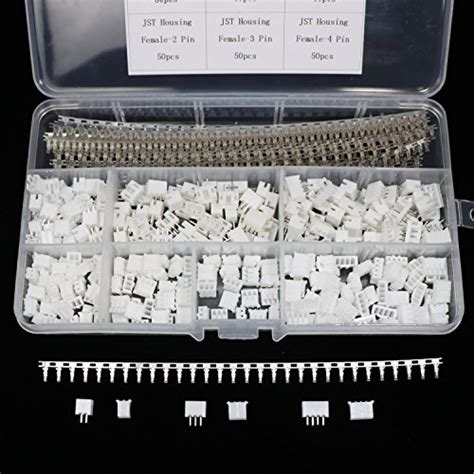 750 Pcs 2 0mm JST PHR Connector Kit With 2 0mm Female Pin Header And 2