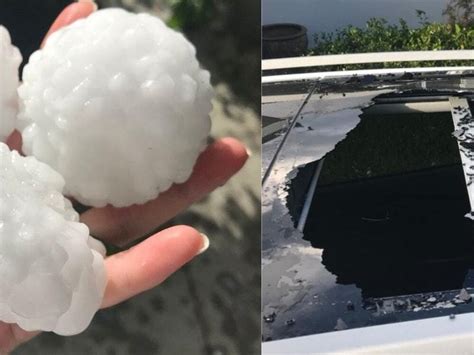 Giant Hailstones Rain Down On Sydney In Remarkable Footage Express And Star