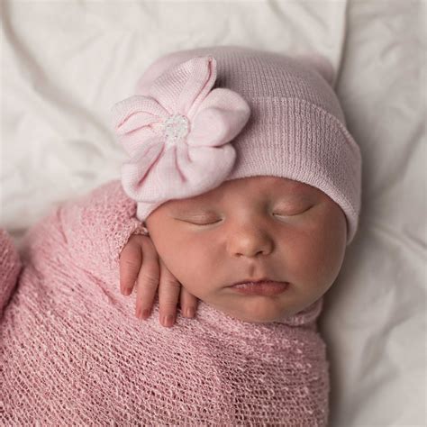 Baby Pink Or White Sparkles Newborn Girl Hospital Hat Infant Hat