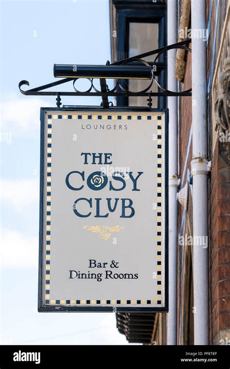 The Cosy Club Bar And Dining Rooms Sign Salisbury Uk Stock Photo Alamy