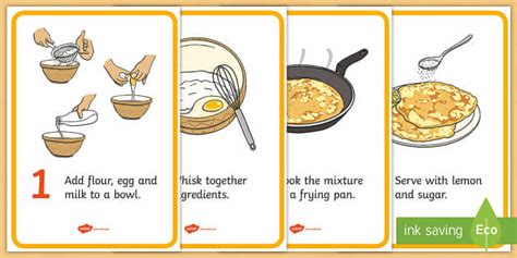 Pancake Recipe Cards Primary Resources Shrove Tuesday